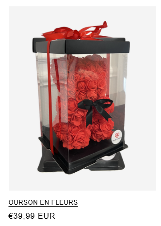 OURSON EN FLEURS ÉTERNELLES